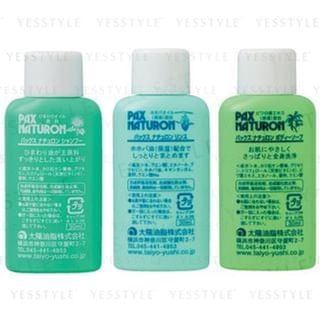 TAIYO YUSHI - Pax Naturon Travel Mini Set: Shampoo 30ml + Rinse 30ml + Body Soap 30ml, 3 pcs, 140 g, 4904735055150