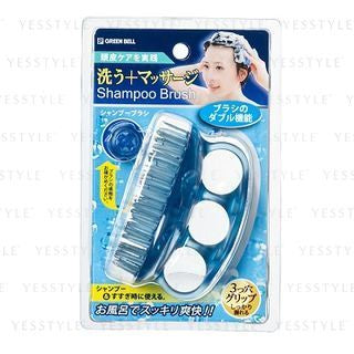 Green Bell - Shampoo Massage Hair Brush, 1 pc - Blue, 30 g, 4972525534765