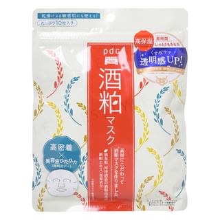 pdc - Wafood Made Sake Lees Sheet Mask, 10 pcs, 183 g, 4961989409115