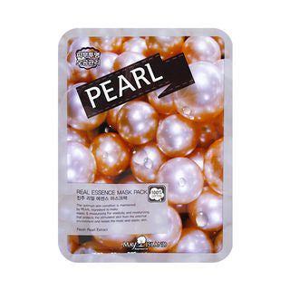 May Island - Pearl Real Essence Mask Pack 1pc, 25ml, 32 g, 8809515400983