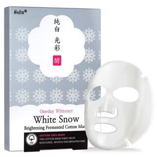 Nella - Oneday Whitener White Snow Brightening Fermented Cotton Mask Set, 29g x 5pcs, 204 g, 8809588580032