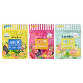 BCL - Saborino Morning Sheet Mask, Ripe Fruits - 5 pcs, 64 g, 4515061187004
