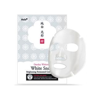 Nella - Oneday Whitener White Snow Brightening Fermented Cotton Mask, 1 pc, 80 g, 8809588580018