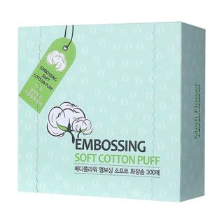 MediFlower - Embossing Soft Cotton Puff, 300 pcs, 179 g, 8809352500020