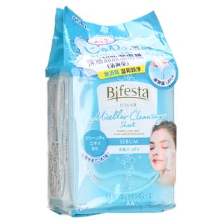 Mandom - Bifesta Micellar Cleansing Sheet Sebum, 46 pcs, 346 g, 4902806105506
