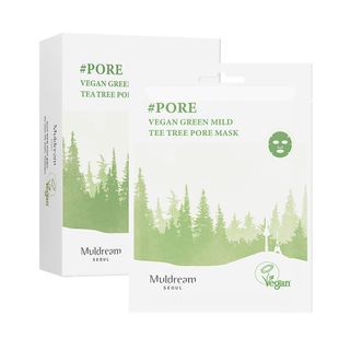 Muldream - Vegan Green Mild Tea Tree Pore Mask Set, 25ml x 10 pcs, 343 g, 8809443284259