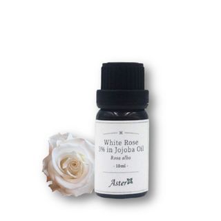 Aster Aroma - 3% White Rose Pure Essential Oil In Organic Jojoba Oil, 10ml, 54 g, 489020620010