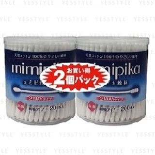 Cotton labo - Mimi Pika 2 Way Cotton Swabs, 400 pcs, 100 g, 4973202501100