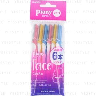 FEATHER - Piany L Facial Touch-Up Razor, 6 pcs, 70 g, 4902470370866