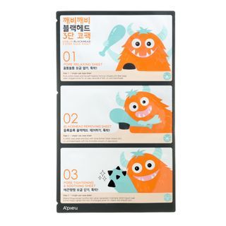 A’PIEU - Goblin Blackhead 3-Step Nose Pack, 1 set 3pcs, 20 g, 8809530062616