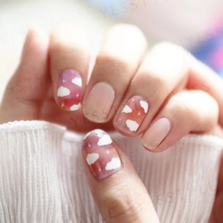 Lunacaca - Rosy Clouds Nail Art Sticker, 24 pcs, 50 g, 4892021007939