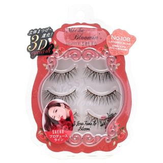 Miche Bloomin’ - Eyelash Produced By Saeko Renewal 108 Layered Glam, 3 pairs, 23 g, 4560364939768
