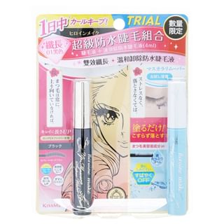 ISEHAN - Kiss Me Heroine Make Prime Long & Curl Mascara Super Waterproof + Speedy Mascara Remover Set, 01 Black, 70 g, 4901433038744
