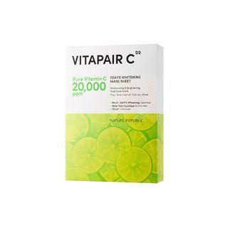 NATURE REPUBLIC - Vitapair C 7 Days Whitening Mask Sheet Set, Renewed: 23ml x 10 sheets, 580 g, 8806173482122