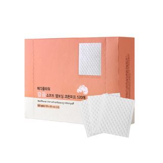 MediFlower - Clear Soft Embossing Cotton Puff, 520 pads, 269 g, 8809352500433