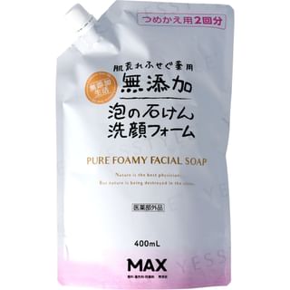MAX - Additive-free Face Wash Foam Refill, 400ml, 420 g, 4902895041440