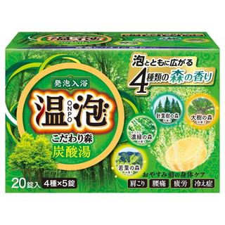 EARTH - Carbonated Water Luxury Kodawari Mori Bath Salt Tablet, 20 pcs, 500 g, 4901080558312