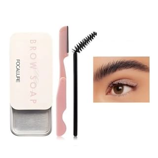 FOCALLURE - Brow Styling Soap with Brush & Knife, Brow Styling Soap with Brush & Knife , 43 g, 6941845802050