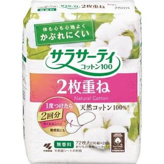 Kobayashi - Sarasati Cotton 100 Sanitary Pad Fragrance Free, 72 pcs, 100 g, 4987072061909