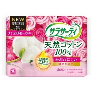 Kobayashi - Sarasati Cotton 100 Sanitary Pad Natural Rose 56 pcs, 56 pcs, 80 g, 4987072047705