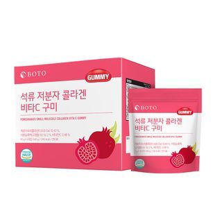 BOTO - Pomegranate Small Molecule Collagen Vita C Gummy Set, 90g x 6 packets, 728 g, 8809240244067