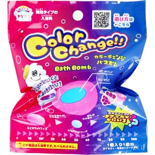 MANABURO - Color Change Pink Bath Ball, 1 pc, 80 g, 4535304713272