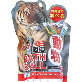 MANABURO - Gakken No Zukan Live Animal Glassland Bath Ball, 1 pc, 140 g, 4535304085492