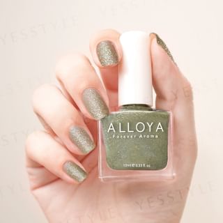 ALLOYA - Water-Based Natural Nail Polish Environmental Friendly 091 Green Genie, 10ml, 60 g, 6934849100918