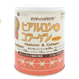 FINE JAPAN - Hyaluron & Collagen Powder Can Type, 210g, 330 g, 4976652004269