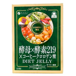 FINE JAPAN - Yeast x Enzyme 219 Diet Jelly, 10g x 22, 285 g, 4976652009967