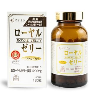 FINE JAPAN - Royal Jelly 1200mg Capsules, 180 Capsules, 356 g, 4976652005709