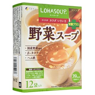 FINE JAPAN - Lohasoup Vegetable Soup, 13g x 12, 230 g, 4976652008403