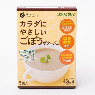 FINE JAPAN - Lohasoup Burdock Soup, 13g x 5, 88 g, 4976652015555