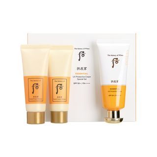 THE WHOO - Gongjinhyang Essential UV Protective Cream Special Set, 3 pcs, 260 g, 8801051269116
