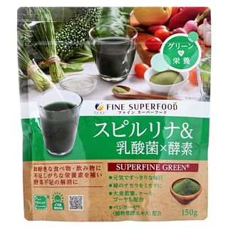 FINE JAPAN - Fine Superfood Spirulina + Lactic Acid Powder, 150g, 163 g, 4976652011144