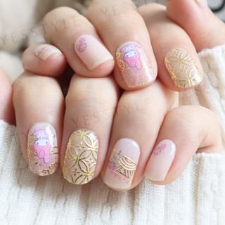 Lunacaca - Sanrio My Melody Japanese Beauty Nail Art Stickers, 24 pcs, 50 g, 4892023003012