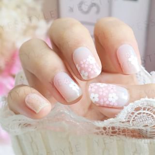 Lunacaca - Sakura Cloud Dance Nail Art Stickers, 24 pcs, 50 g, 4892022001012