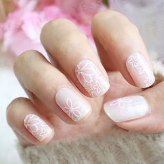 Lunacaca - Sakura Amblight Nail Art Stickers, 24 pcs, 50 g, 4892022001018