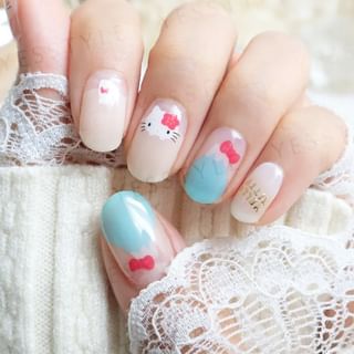 Lunacaca - Sanrio Hello Kitty Fuji Sky Nail Art Stickers, 24 pcs, 50 g, 4892023003001