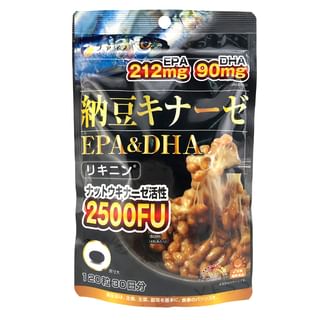 FINE JAPAN - Nattokinase + EPA & DHA Capsules, 120 Capsules, 60 g, 4976652013650