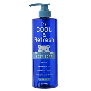 Cosme Station - P’s Cool & Refresh Body Soap, 800ml, 900 g, 4582400833670