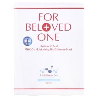 For Beloved One - Hyaluronic Acid GHK-Cu Moisturizing Bio-Cellulose Mask, 3 pcs, 220 g, 4719852383488