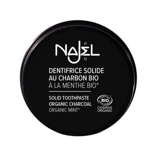 Najel - Solid Toothpaste with Organic Charcoal & Mint, 33g, 50 g, 3760061223349