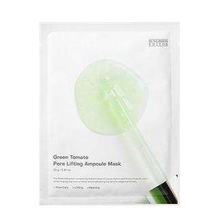 SUNGBOON EDITOR - Green Tomato Pore Lifting Ampoule Mask, 23g x 1 sheet, 30 g, 8809684565117