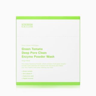 SUNGBOON EDITOR - Green Tomato Deep Pore Clean Enzyme Powder Wash Travel Set, 1.5g x 10 pcs, 30 g, 8809684564639