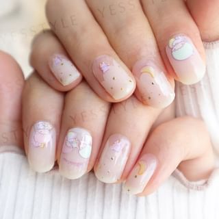 Lunacaca - Sanrio Little Twin Stars Dream Nebula Nail Art Stickers, 24 pcs, 50 g, 4892023003009