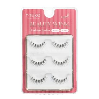 MEKO - Beauty Wink Fashion Lashes I-024 Long Style, 3 Pairs, 50 g, 4710981219242