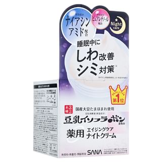 SANA - Soy Milk Wrinkle Care Night Cream White, 50g, 100 g, 4964596701900