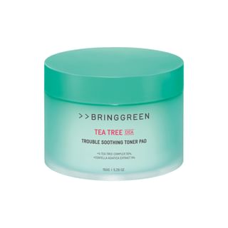 BRING GREEN - Tea Tree Cica Trouble Soothing Toner Pad, 90 pads, 274 g, 8809849802835