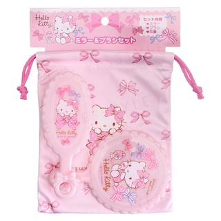Sanrio - Hello Kitty Mirror & Brush Set, 3 pcs, 189 g, 4550337870112